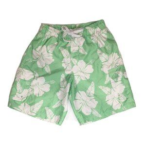 OP Swim Trunks Light Green Mint Floral‎ Swim Shorts Mens Size Medium